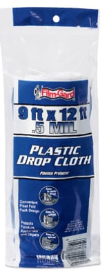Picture of Berry Plastics 626204 .5 Mil Light Duty Plastic Drop Cloth&#44; 9 x 12 ft