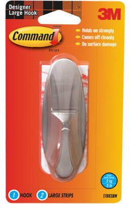 Picture of 3M 17083BN Command Large- Nickel Faux Designer Hook