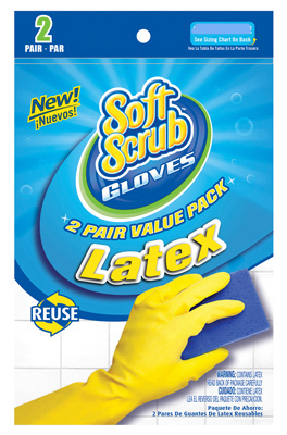 12323-26 Soft Scrub Safety Gloves Premium Latex Gloves- Large