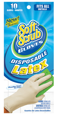 11310-26 Soft Scrub Safety Disposable Latex Gloves- 10 Count -  Big Time Products, 160296