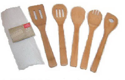 Picture of Bradshaw 25850 Bamboo Kitchen Tool Set&#44; 5 Piece