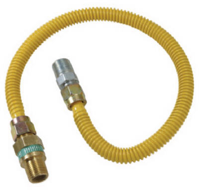 Picture of Brass Craft CSSD44R-24 P .50 x 24 in. Safety Plus Advantage Coated Stainless Steel&#44; Gas Connector