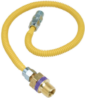 Picture of Brass Craft CSSL47R-24 P .5 x 24 in. Safety Plus Advantage Coated Stainless Steel Gas Connector