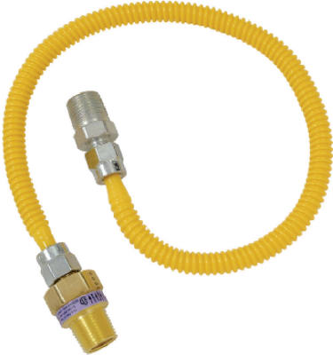 Picture of Brass Craft CSSL44R-24 P .5 x 24 in. Safety Plus Advantage Coated Stainless Steel Gas Connector