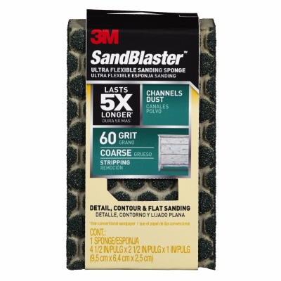 Picture of 3M 20909-60-UFS Sandblaster&#44; 60 Grit Coarse Sanding Sponge