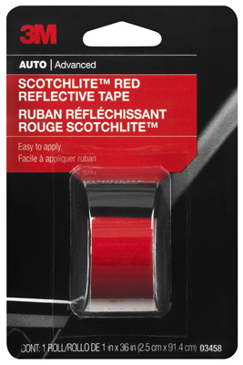 Picture of 3M 03458 1 x 36 in. Scotchlite Reflective Safety Tape- Red-