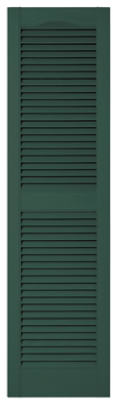 Picture of Builders Edge 010140055028 15 x 55 in. Green Vinyl Louvered Shutter Pair