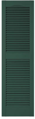 Picture of Builders Edge 010140052028 15 x 52 in. Green Vinyl Louvered Shutter Pair