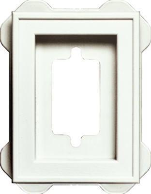 Picture of Builders Edge 130130002123 Recessed Mini Mounting Block&#44; White