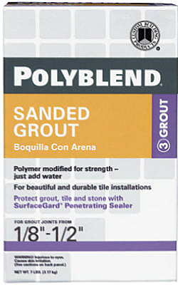 Picture of Building Products PBG607-4 7 lbs. Sanded Polyblend Grout- Charcoal