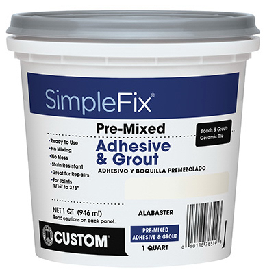 Picture of Building Products TAGWQT Quart Pre-Mixed Adhesive & Grout- Bright White