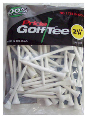 Picture of Caddyshack Golf PG23450 50 Pack, White, 2.75 in. Long Golf Wood Tee