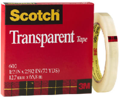 Picture of 3M 600 .50 in. x 72 yards&#44; Scotch Transparent Tape