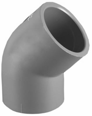 Charlotte Pipe PVC 08309 1400HA 1 in. PVC Schedule 80 45 Degree Slip x Slip Elbow