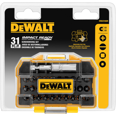 Picture of Dewalt Accessories DWAX100IR Impact Ready Screw Driving Set - 31 Piece