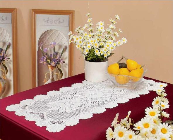 Picture of Tapestry Trading 558I1635 16 x 36 in. European Lace Table Runner- Ivory