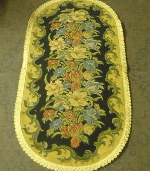 Picture of Tapestry Trading DH1446 14 x 46 in. Begium Table Runner Dhalia- Navy Blue