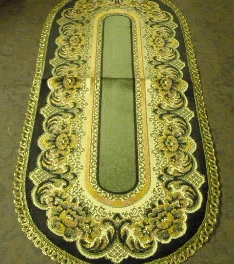 Picture of Tapestry Trading V1472BL 14 x 72 in. Begium Table Runner Verona- Black