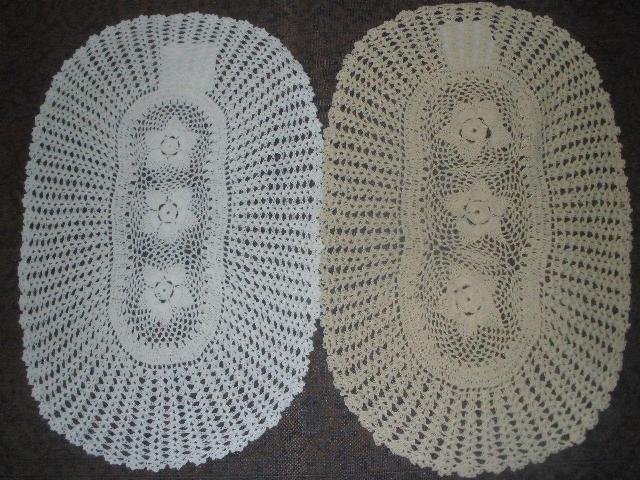 Picture of Tapestry Trading NL-0236 36 in. Handmade Indian Crochet Table Topper- Ivory And White