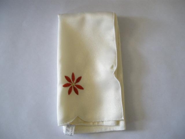 Picture of Tapestry Trading 05HZ4080-1717-4 Embroidered Christmas Poinsettia Jacquard Napkins- Set Of 4
