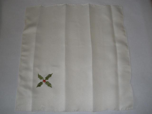 Picture of Tapestry Trading ZC09008-1717-4 Embroidered Christmas Ribbon Napkins- Set Of 4