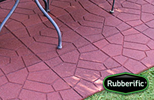 Rubberific 16 in.Red Dualside Paver, 9 Pack