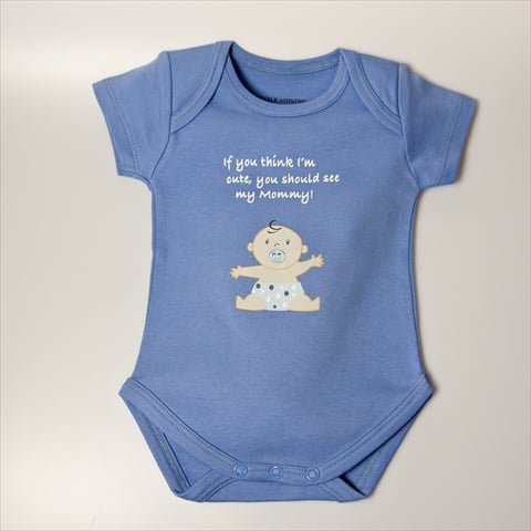 Cute As Mommy Boy Bodysuit - Blue, 9-12 Months
