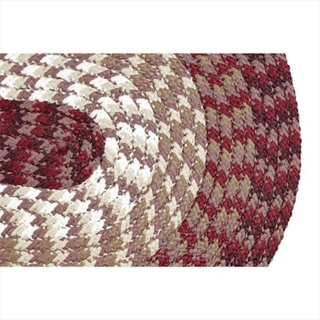 Better Trends BRAL2030BU Alpine Braided Rug  Burgundy - 20 in.