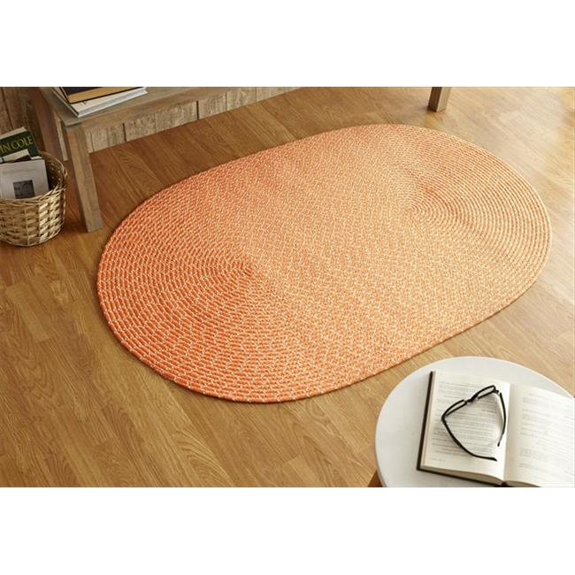 Better Trends BRSSR25OR Sun Splash Braided Rug  Orange - 2 in.