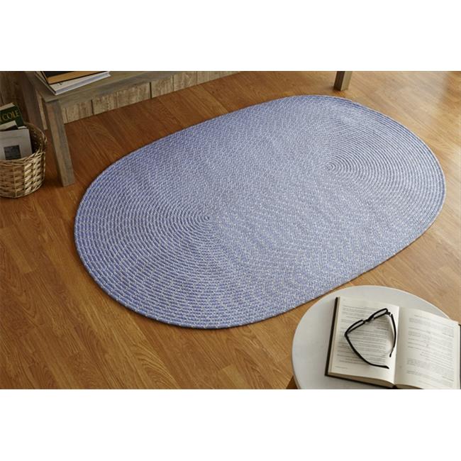 Better Trends BRSSR4266PW Sun Splash Braided Rug Periwinkle - 42 in.