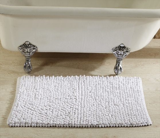 Picture of Better Trends BALC24WH Loopy Chenille Bathrug&#44; White - 24 in. Square