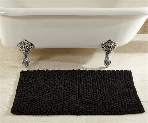 Picture of Better Trends BALC24BL Loopy Chenille Bathrug&#44; Black - 24 in. Square