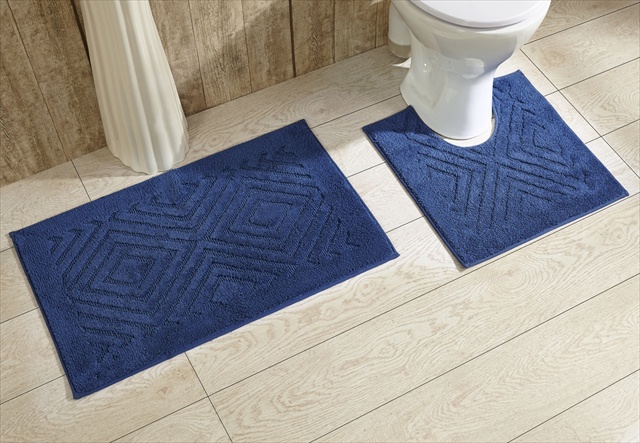 Picture of Better Trends 2PC2030BL Trier Bathrug&#44; Blue - 20 x 30 in. 2 Pieces