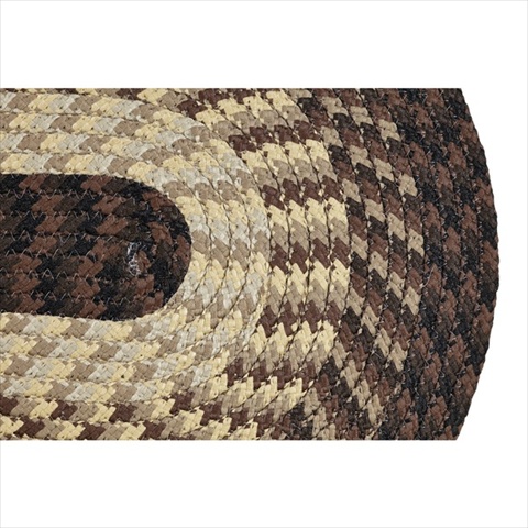 Picture of Better Trends BRAL58CH Alpine Braided Rug, Chocolate - 5 in.