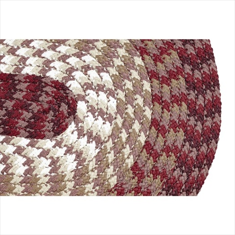 Picture of Better Trends BRAL58BU Alpine Braided Rug, Burgundy - 5 in.