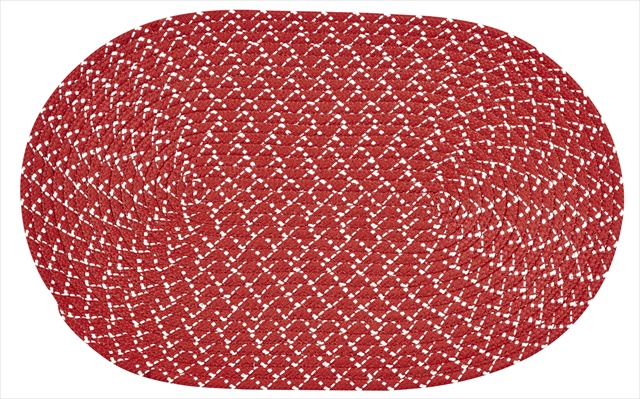 Picture of Better Trends BRSSR4266R Sun Splash Braided Rug- Red - 42 in.