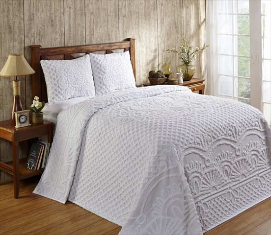 Picture of Better Trends BSTRKIWH King Trevor Bedspread- White - 120 in.