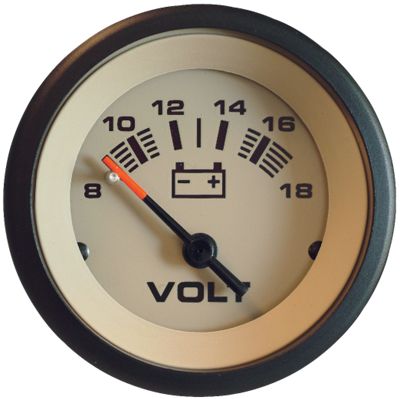 Sierra Sahara Series Voltmeter Gauge, 8-18V | by West Marine