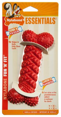 Picture of Nylabone NRB333W Nylabone Fun N Fit Rubber Braided Dog Bone