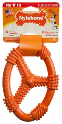 Picture of Nylabone NCF601W Nylabone Fun N Fit Flexible Oval Ring Dog Chew
