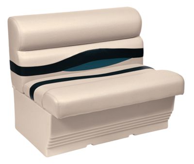 BM1144-986 Premier Series Pontoon Furniture 36 in. Bench Seat - Platinum - Navy & Cobalt -  Go-for-Gold, GO3184488