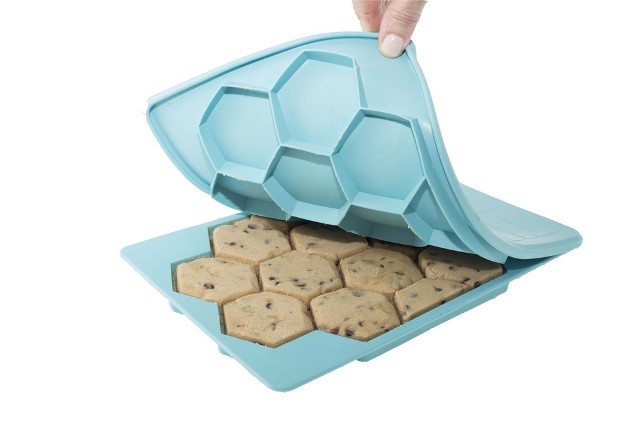 Picture of ShapeStore The Smart Cookie Innovative Cookie Cutter and Freezer Container&#44; Baker&apos;s dozen&#44; Blue