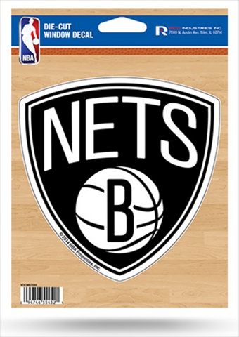 Picture of Rico 5.7 x 4.75 in. NBA Brooklyn Nets Die-Cut Vinyl Decal With Backing - Black