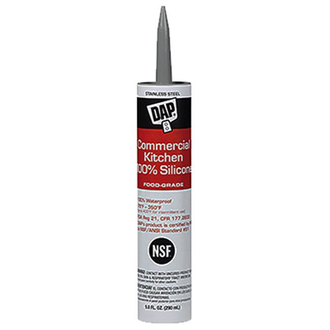 DAP 08660 9.8 oz. Stainless Steel Silicone Kitchen Caulk