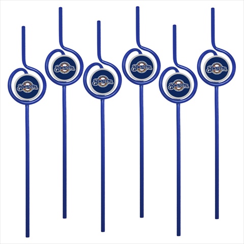 Picture of Pangea MLB Milwaukee Brewers Team Sip Straw 6-Pack