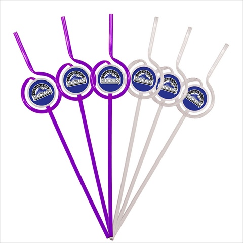 Picture of Pangea MLB Colorado Rockies Team Sip Straw 6-Pack