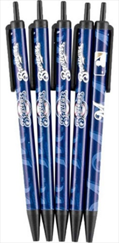 Picture of Pro Specialties Group MLB Milwaukee Brewers 5 Pack Click Pens
