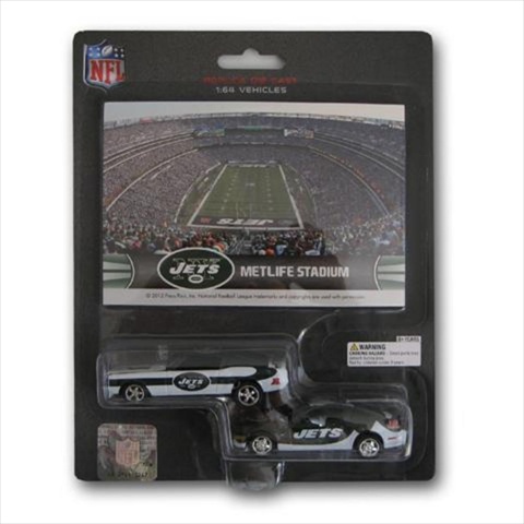 Picture of Press Pass Ford Mustang And Dodge Charger 1-64 Scale Diecast Cars - New York Jets