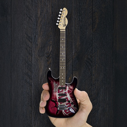 Picture of Woodrow Guitar GMNBA05 NBA Chicago Bulls Miniature Guitar