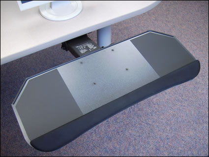 Picture of Systematix DPPLF17T 27 in. Slimline All-in-One Phenolic Keyboard Platform & Lever Free Arm